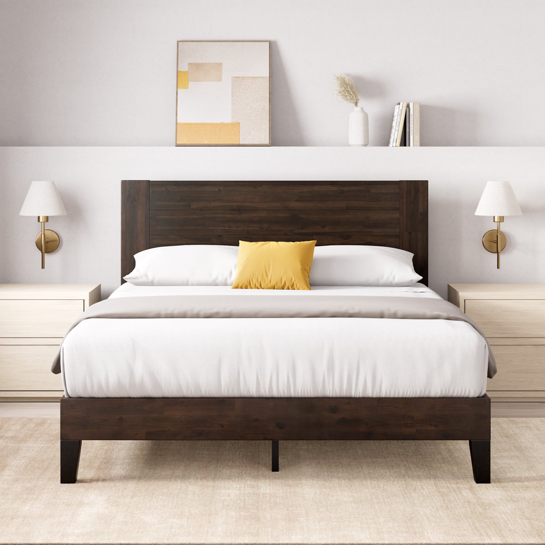 Kira Solid Wood Platform Bed Frame